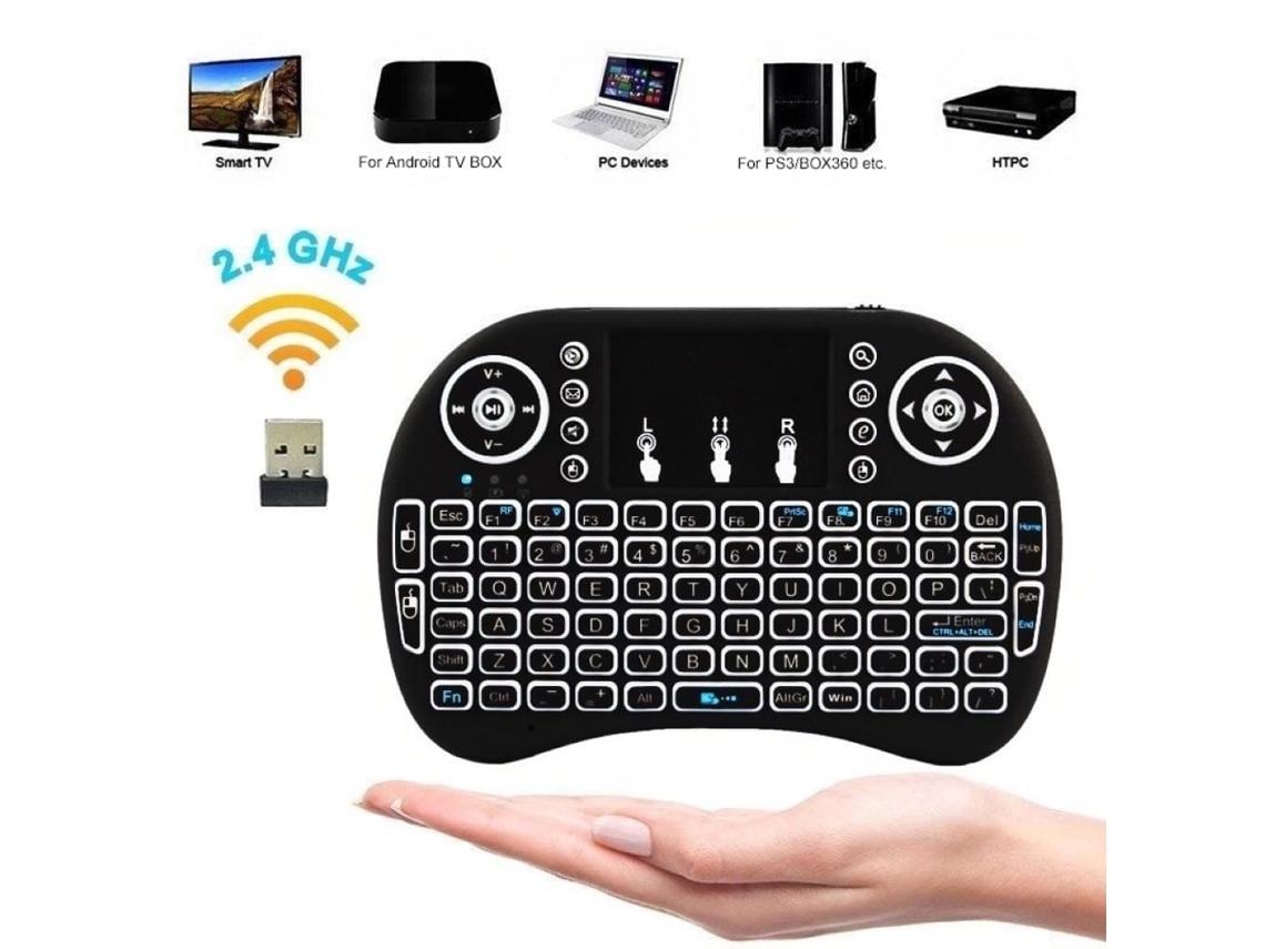 Mini teclado inal mbrico ELKUAIE con panel t ctil ingl s Worten.es