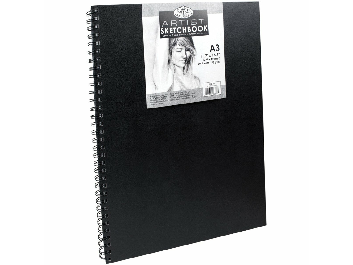 Bloc de dibujo ROYAL & LANGNICKEL Negro A3