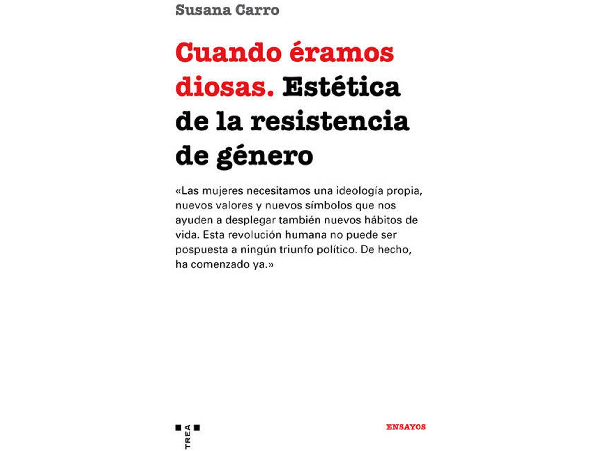 Libro Cuando Èramos Diosas de Susana Carro Fernández (Español)