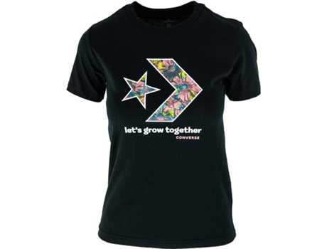 Camiseta de Mujer CONVERSE Star Chevron Negro (shoes//eu/XS)