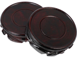 Bases Redondas Decorativas Madera Maciza Macetas Jarrones Superficie Estar Oficina Estilo Retro Artístico Lisa
