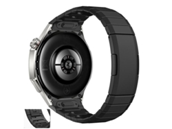 Bracelete Para Huawei Watch Gt 6 Pro - Titânio - Fecho Lateral Removível - Botão Arc Preta
