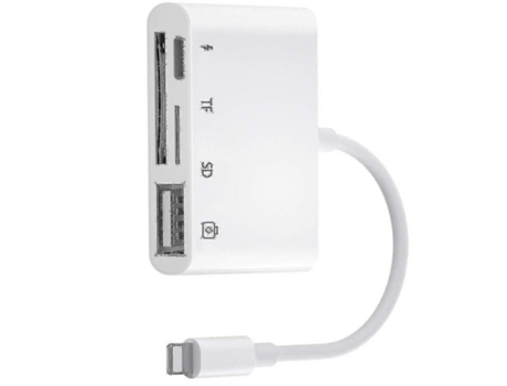 Adaptador de lector de tarjetas SD Kit de conexión de cámara Lector de tarjetas de cámara USB 4 en 1 Cable USB Otg Sd/Tf de BISBISOUS
