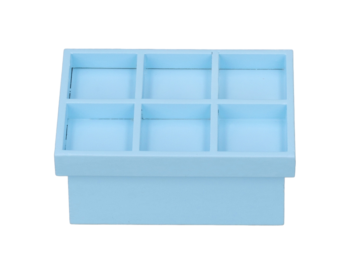 Estantería para frutas y verduras para casas de muñecas, modelo 2026, miniatura de madera, estilo adorable, decoración azul.