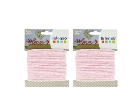 2 hilos para tricotar 5 mm x 5 m - rosa ARTEMIO
