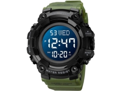 Reloj Digital Masculino Con Luz Led 50m Relojes De Pulso Impermeables Verde Negro Yuysan