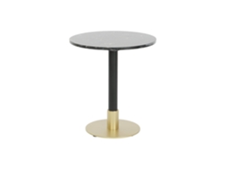 Mesita Auxiliar Metal Marmol Negro 45x45x51cm