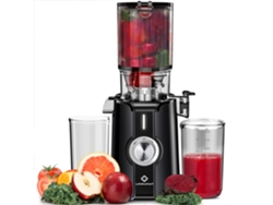 Exprimidor lento Linkchef SJ 051 EU BL, con certificación CE, 200 W de potencia, 1,2 L de capacidad, dos bandejas, fácil de limpiar, color negro
