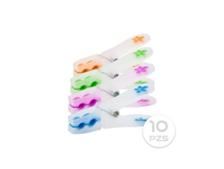 Paquete de 10 pinzas de silicona, Logui