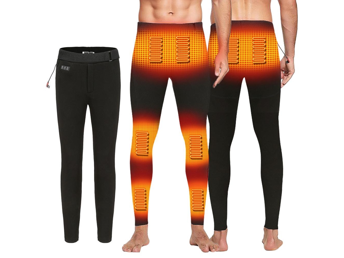 Rebe-pantalones Calientes Hombre 5v Usb Con 8 Zonas Calefacción 3 Niveles Ajuste Invierno Calientitos (power Bank No Incluido)