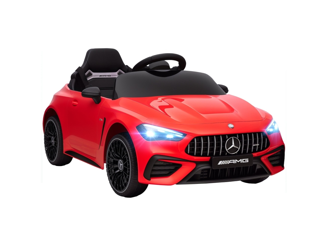 Coche Eléctrico Mercedes De 12 V Con Mando A Distancia, Luces Led Y Música, Para Niños De 3 A 6 Años, Color Rojo.