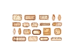 40 pegatinas decorativas fáciles de quitar para álbumes de recortes, agendas y calendarios - Estilo capuchino