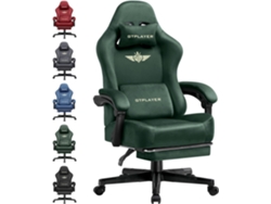 Silla GTPLAYER Gaming, Silla de Oficina Transpirable, Silla de Oficina Ergonómica, Tela de Alta Calidad, Verde