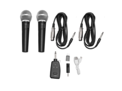 2 Micrófonos Inalámbricos Dinámicos De Mano Con Receptor Para Karaoke Y Canto.