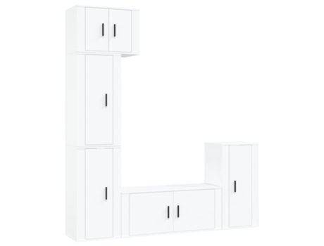 Conjunto 5 de muebles para TV VIDAXL madera contrachapada blanco