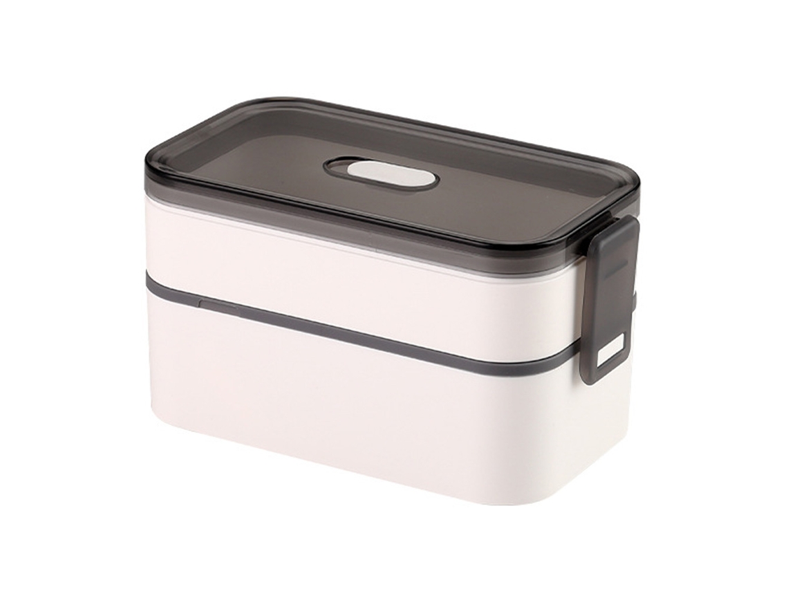 Caja bento de dos pisos, contenedor de almuerzo, caja bento multicapa para adultos con compartimento NEVEANCE