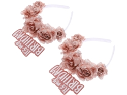 2pièces Cuelloronne Anniversaire Fleurie Bandeau De Fête Para Femmes Y Filles Accesorio De Cabeza Fl...