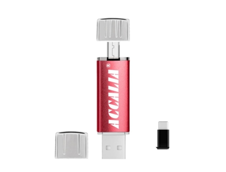 Pen USB SLOWMOOSE 3 Em 1 Tipo C Flash Stick (Rojo - USB2.0 - 128 GB)