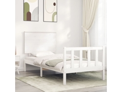 Cama Individualcama Para Adultosestructura De Cama Con Cabecero Madera Maciza Blanco Wsd37972