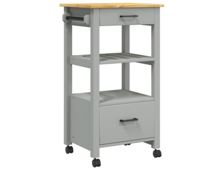 Carrito De Cocina VIDAXL Gris Madera (48x40x90 cm)