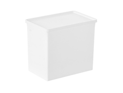 Contenedor De Almacenamiento De Plástico Multifuncional Apilable De Gran Capacidad Con Tapa Para Cocina Y Baño.