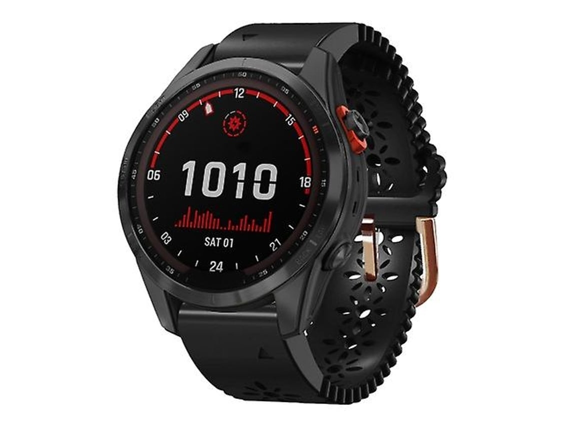 Correa de silicona para reloj Garmin Fenix 7s Solar de 20 mm para mujer con punzón negro Chennnls