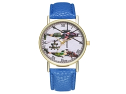 Reloj De Pulsera Para Hombre Deportivo Fashionable De Cuarzo Azul Real