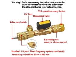 Herramienta Extractora/instaladora De Núcleo De Válvula Linjou Sae 1/4 Y 5/16 Para Hvac R32 R22 R410a Sin Pérdida De Gas