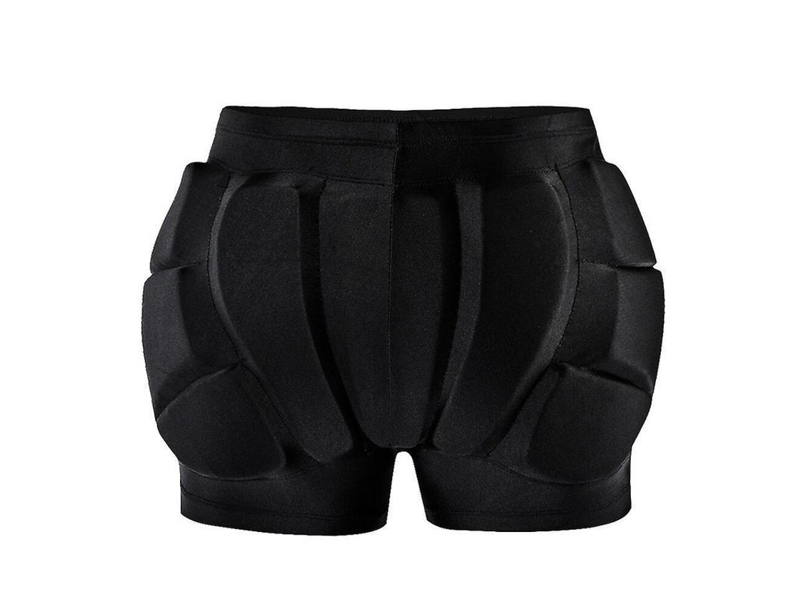 Protector De Cadera Para Patinaje Con Almohadillas Espesas Shorts Deportivos Para Niños Ski Snowboard M Negro