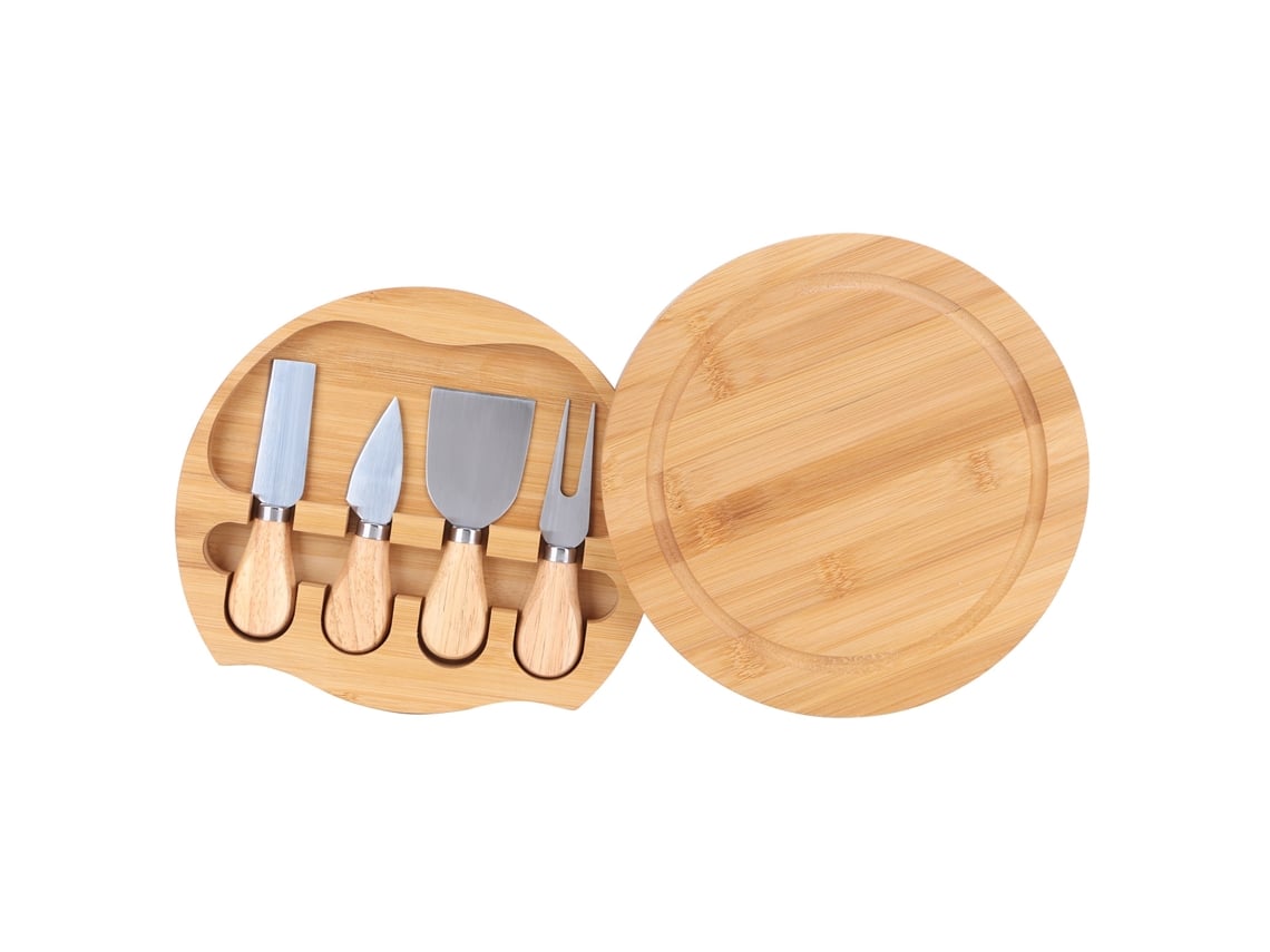 Juego De Cuchillos Para Queso Con Mango De Madera, Acero Inoxidable, Para Cocina Y Barbacoa.