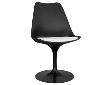 Silla de Comedor Silla Giratoria Tulip Negra 45x48.50x80cm TULIP STYLE