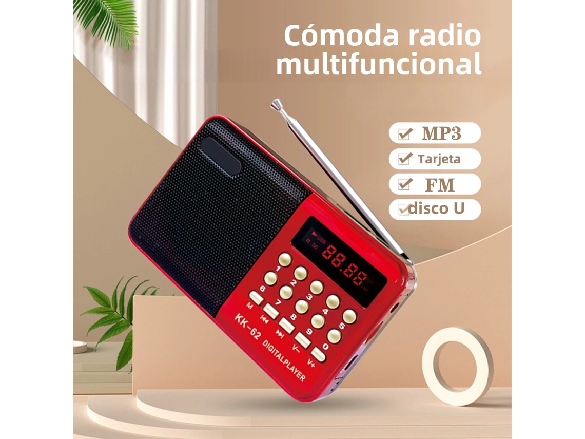 Altavoz Portátil Mdug De Gama Media Con Radio Fm Digital, Reproductor Mp3 Y Compatibilidad Con Tarjeta Tf