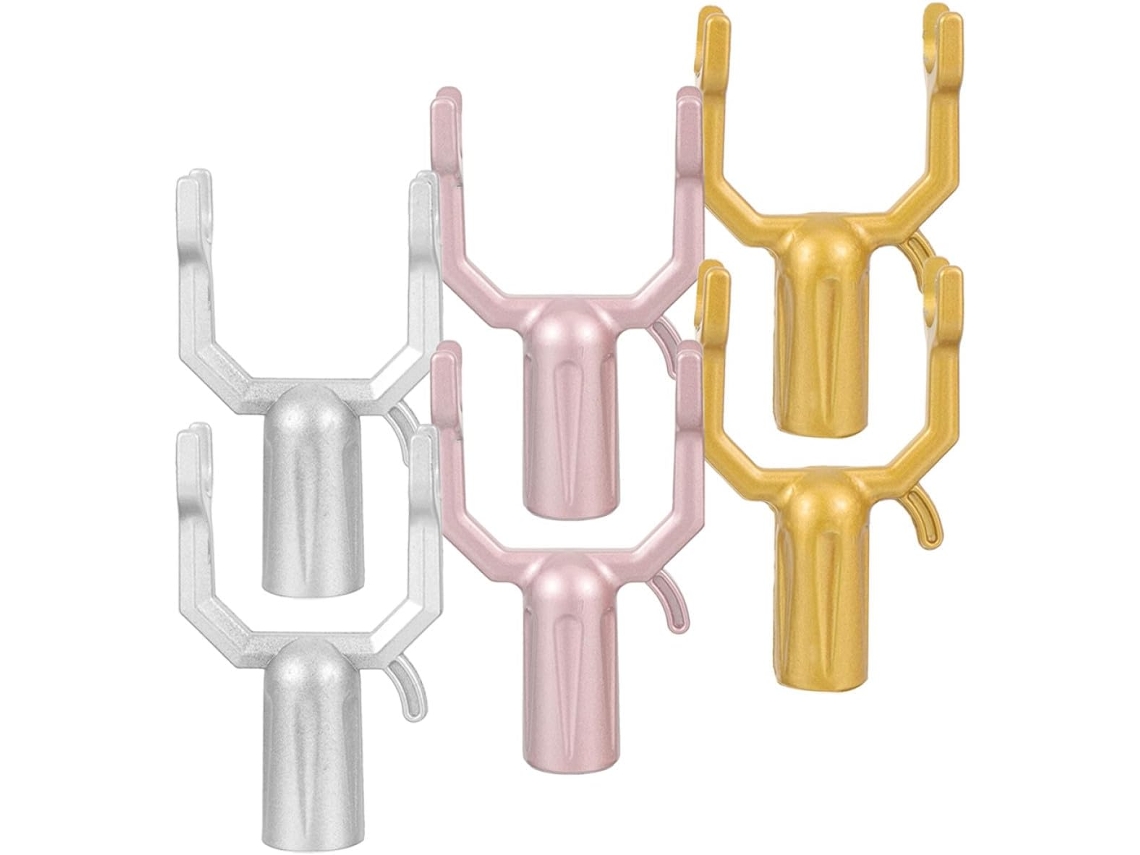6 Tapa De Extremo Riel Para Ropa Acero Inoxidable