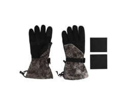 Par de guantes calefactables con conexión CC, batería, pantalla táctil, 3 temperaturas ajustables, guantes eléctricos para esquí y ciclismo