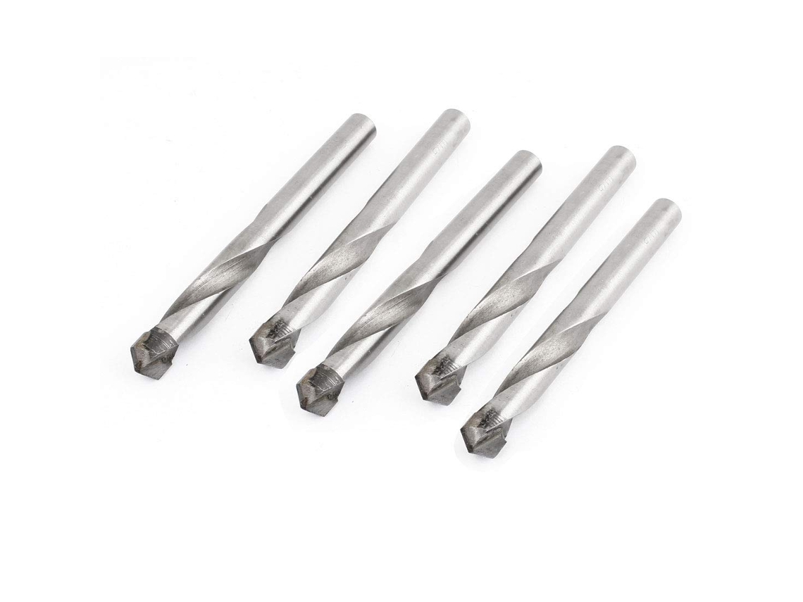 5 piezas de broca helicoidal con vástago cilíndrico de 10,5 mm de diámetro y fresa de extremo de 4,1'' CHABERLU