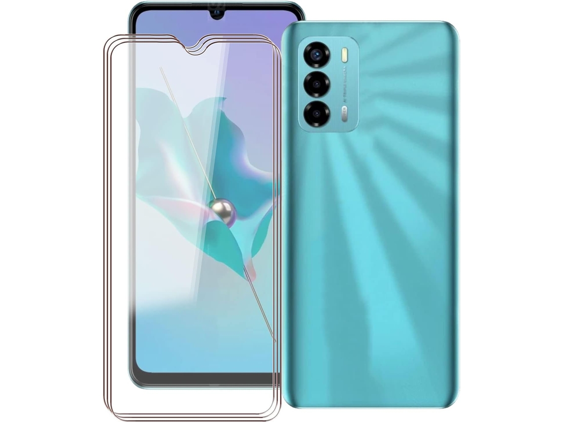 Conjunto de Protectores de Pantalla Filme Alta Definição Dureza Antiriscos Sem para Zte Blade V40 Vita HONGWE. Vidrio Templado (3un)