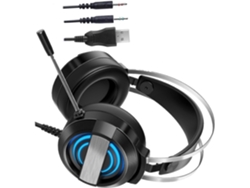 Auriculares Para Juegos Con Micrófono Y Luz Para Una Experiencia De Juego Cómoda En El Ordenador.