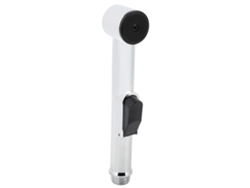 Adaptador de bidé con manguera, duchas de mano y soporte.