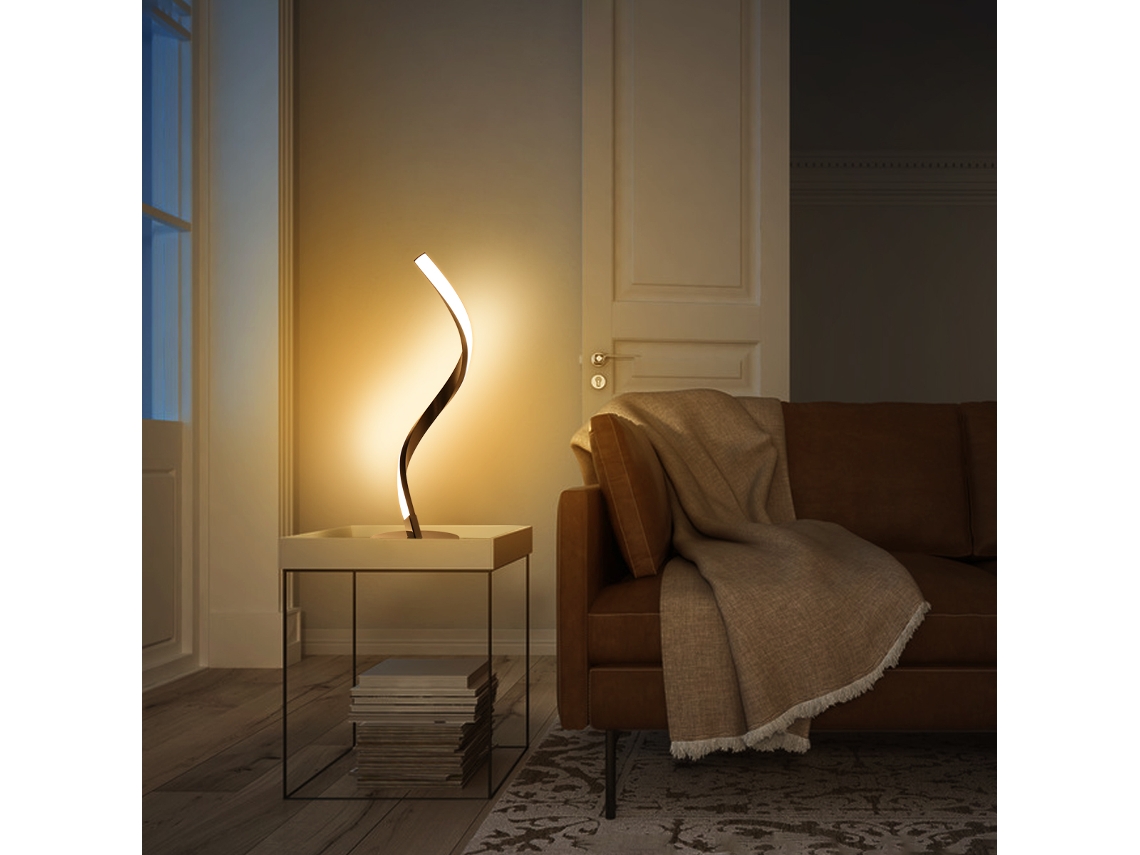 Rebe-lámpara De Mesa Led Espiral Tomshine 6w 3000k Blanco Cálido Para Dormitorio Sala Oficina Mesita De Noche