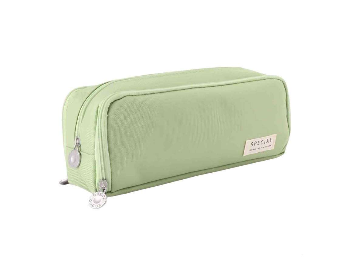 Estuche Multiusos Para Lápices, Organizador De Gran Capacidad Para La Escuela Y Viajes, Duradero, Lavable, Con 3 Compartimentos, Cremallera Suave, Ple