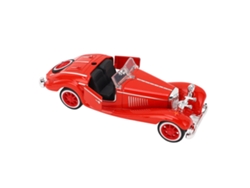 Modelo De Coche Descapotable Vintage A Escala 1:32 De Aleación Para Regalo De Cumpleaños - Rojo