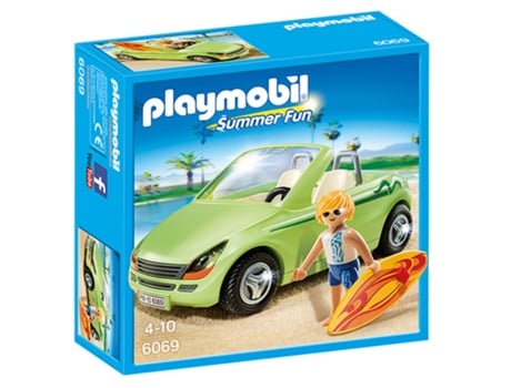 PLAYMOBIL Summer Fun: Surfista con descapotable - 6069 (Edad Mínima: 4)