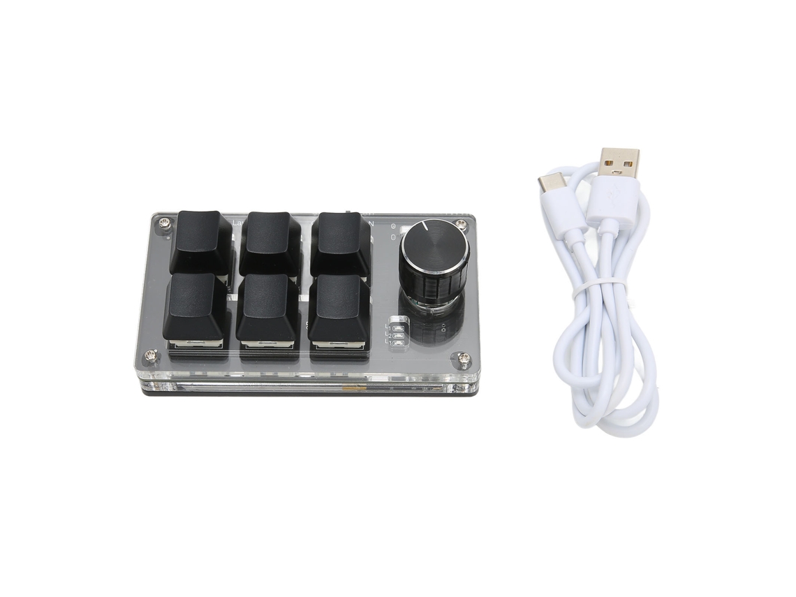 Teclado Mecânico Para Jogos 6 Teclas 1 Botão Programável Osu Usb Sem Fio Diy Portátil