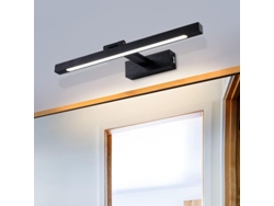 Luz de Parede para Banheiro Led 3 Cores 8w Preta para Banheiro e Sala de Estar
