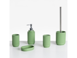 Juego de accesorios de baño Beliani Huarmey en poliresina verde
