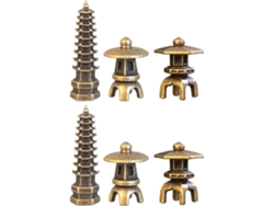 2 Juegos Mini Pabellones Para Jardín Microdecoraciones Acuarios Figuras Bonsáis,