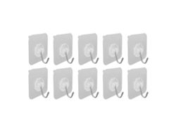 10 ganchos adhesivos transparentes para paredes de cocina, reutilizables, sin costuras, impermeables, autoadhesivos para baño y cocina.