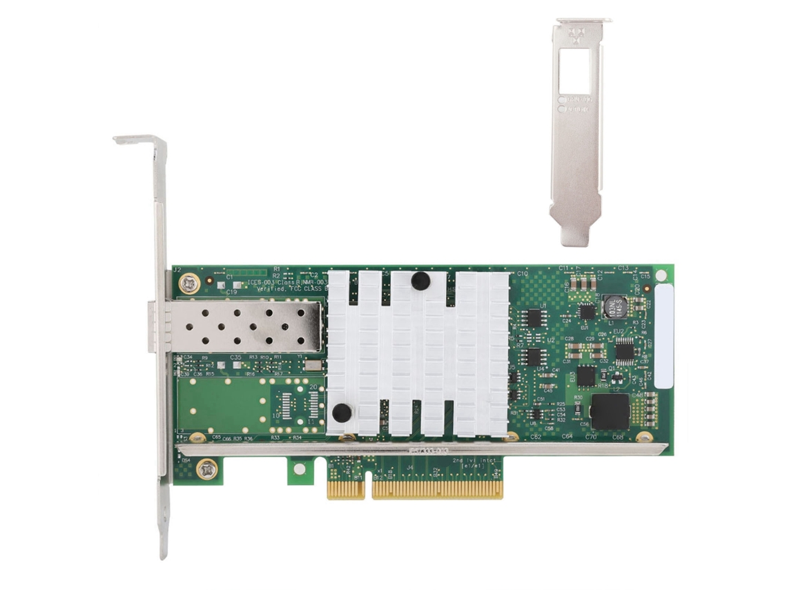 Placa De Rede Ethernet 10g Pcie Sfp Fiber Adapter Servidor 82599en X520da1