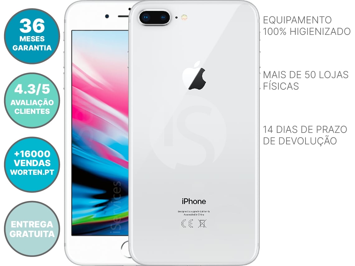 iPhone 8 APPLE (Reacondicionado Señales de Uso - 4.7'' - 256 GB - Plata)