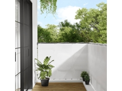 Mampara de balcón 120x700 cm 100% poliéster Oxford blanco Wsd545982 Lovely Home
